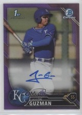 2016 Bowman Chrome Prospects Purple Refractor 45/250 Jeison Guzman Auto 2f9