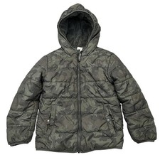 Cat Jack Jacket Youth S 6/7 Camo Hooded Puffer Full Zip Fleece Lined Winter