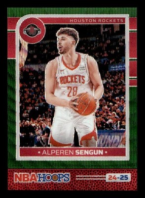 2024-25 Panini Hoops Alperen Sengun /25 Premium Wave Green #210 Houston Rockets