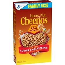 Honey Nut Cheerios, Heart Healthy Gluten Free Cereal, Family Size, 18.8 oz