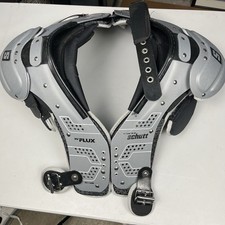 Schutt XV Flux Skill Shoulder Pads Size XL 19-20" Football Strap Adjustable Grey