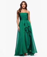Xscape Petite Sleeveless Organza Ball Gown - Green Size 16P