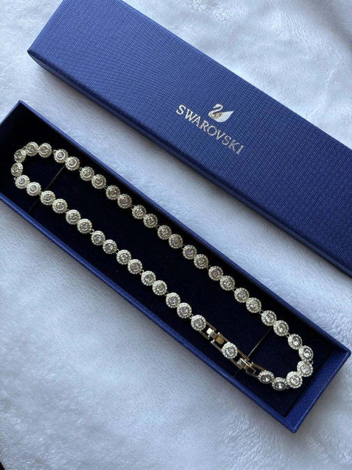 SWAROVSKI UNA ANGELIC TENNIS NECKLACE ( GOLD) - Image 4 of 4