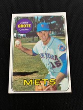 JERRY GROTE #55 AMAZING NY METS TOPPS 1969 WORLD SERIES CHAMPS BASEBALL CARD !