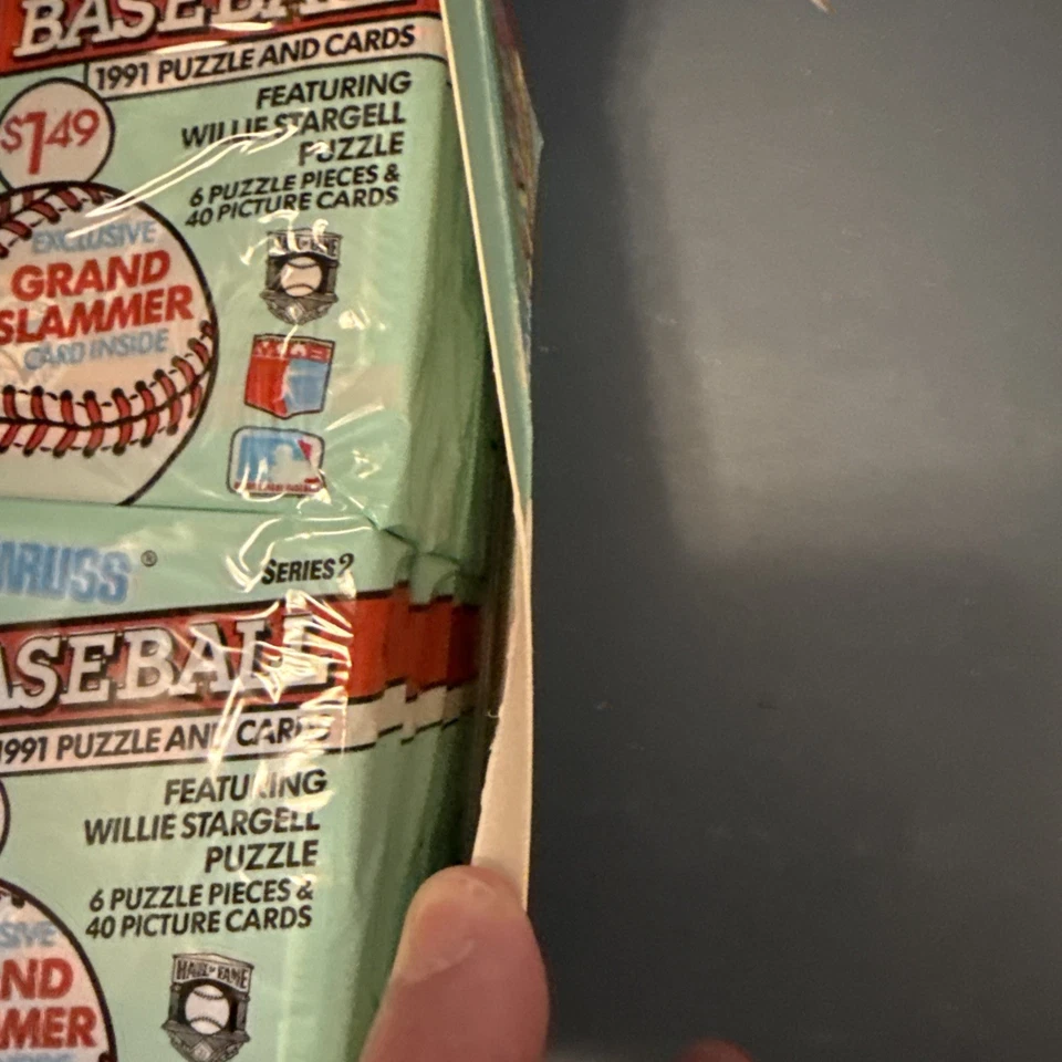 Caja de cera para violonchelo de béisbol Donruss Series 2 1991 de fábrica 24 paquetes jumbo Foto 4 de 4