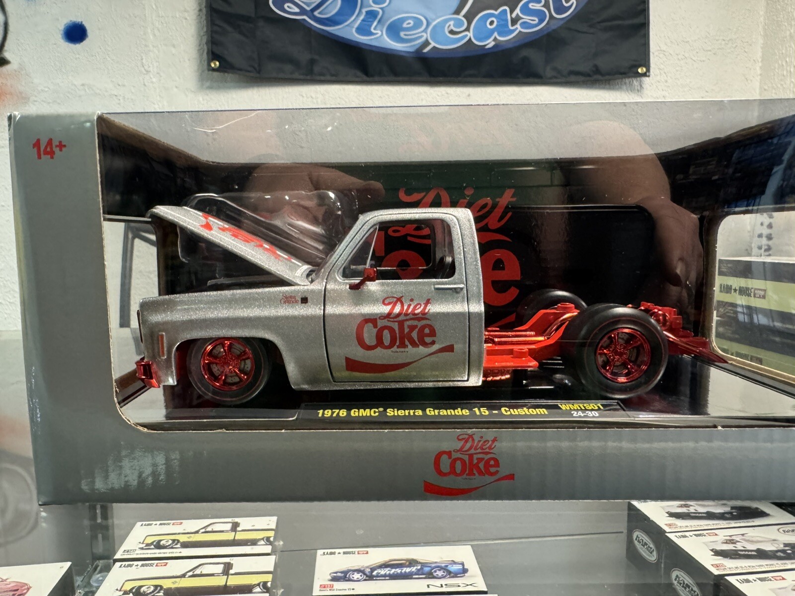 NEW 2024 M2 Machines 1976 GMC Sierra Grande 15 DIET COKE CHASE 1/750 1/24