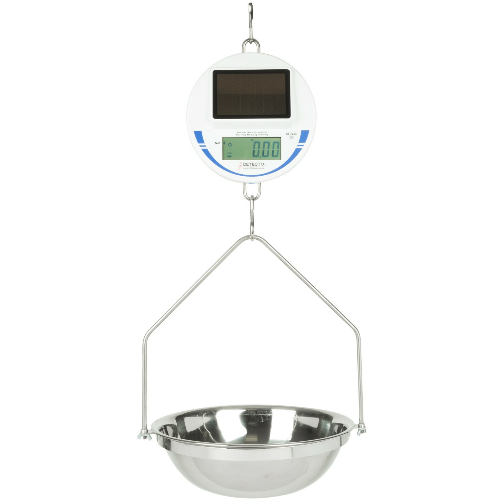 Cardinal Scale SCS30A Dectecto Solar Hanging Scale 30 Pound Maximum Capacity