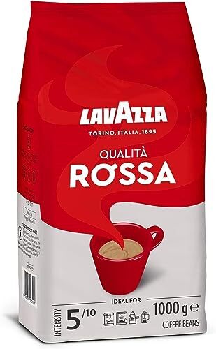 Lavazza, Qualità Rossa, Coffee Beans, with Aromatic Notes of Chocolate and