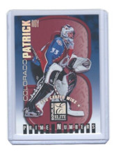 1997 1997-98 DONRUSS ELITE PATRICK ROY PRIME NUMBERS 304/349 PRINT RUN 49 2a
