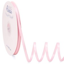 Light Pink Satin Ribbon Double Faced Satin 1/4 Inch x Continuous 100 Yards-Ba...