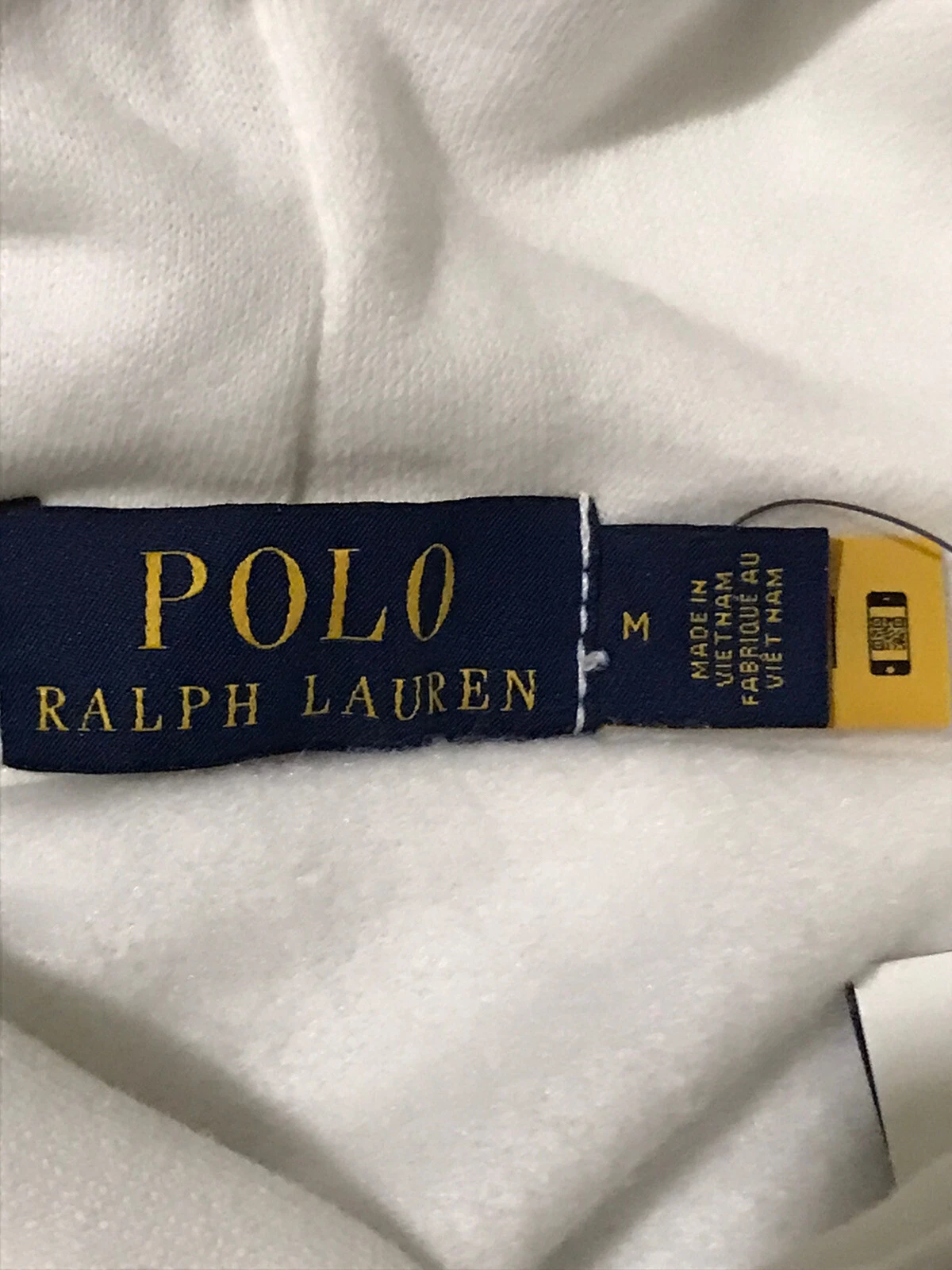 OFF WHITE Felpa con cappuccio Polo Ralph Lauren Off bianca a quadri taglia media