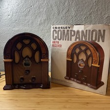 Crosley Companion Radio AM/FM Analog Tuner With Box Tested Working