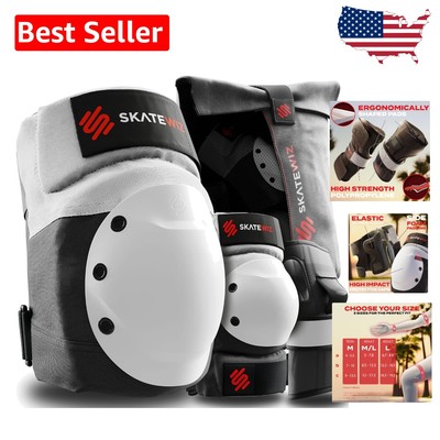 All-in-One Adult Protective Gear: Knee, Elbow & Wrist Pads for Skating - Size M