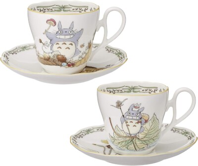 Noritake My Neighbor Totoro Tea Coffee Mug Cup & Plate Pair Set Ghibli New Japan