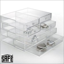 Akrylowy element szuflady-4-poziomowy-6-przegródek-mix-SAFE-5262-wymiary-165x215x140mm