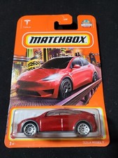 2022 matchbox 18/100 TESLA MODEL Y NEW MODEL Near Mint RED