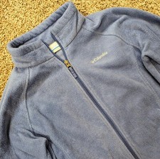 Columbia Girls XL 18/20 Long Sleeve Fleece Zip Jacket Blue Comfort Outdoor