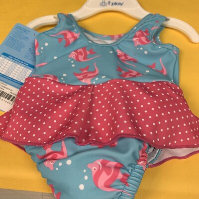 Iplay Baby Swimsuit w/ Built in Reusable Swim Diaper Multi Size 6 Months 00697