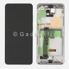 For Samsung Galaxy S20 Ultra G988 White OLED LCD Touch Screen Digitizer Frame US