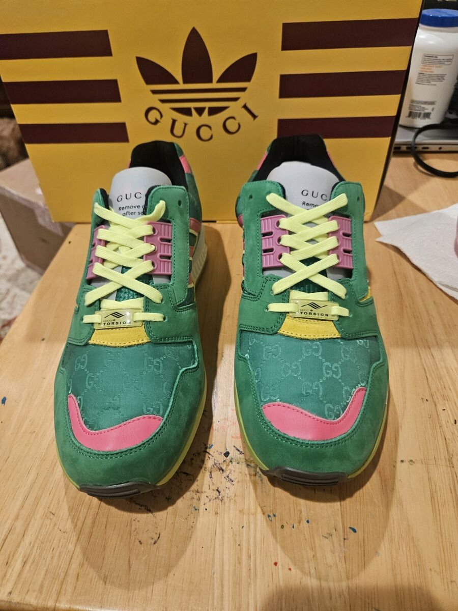 NEW AUTHENTIC GUCCI x ADIDAS ZX 8000 'GREEN GG MONOGRAM NEW AUTHENTIC GUCCI x ADIDAS ZX 8000 'GREEN GG MONOGRAM