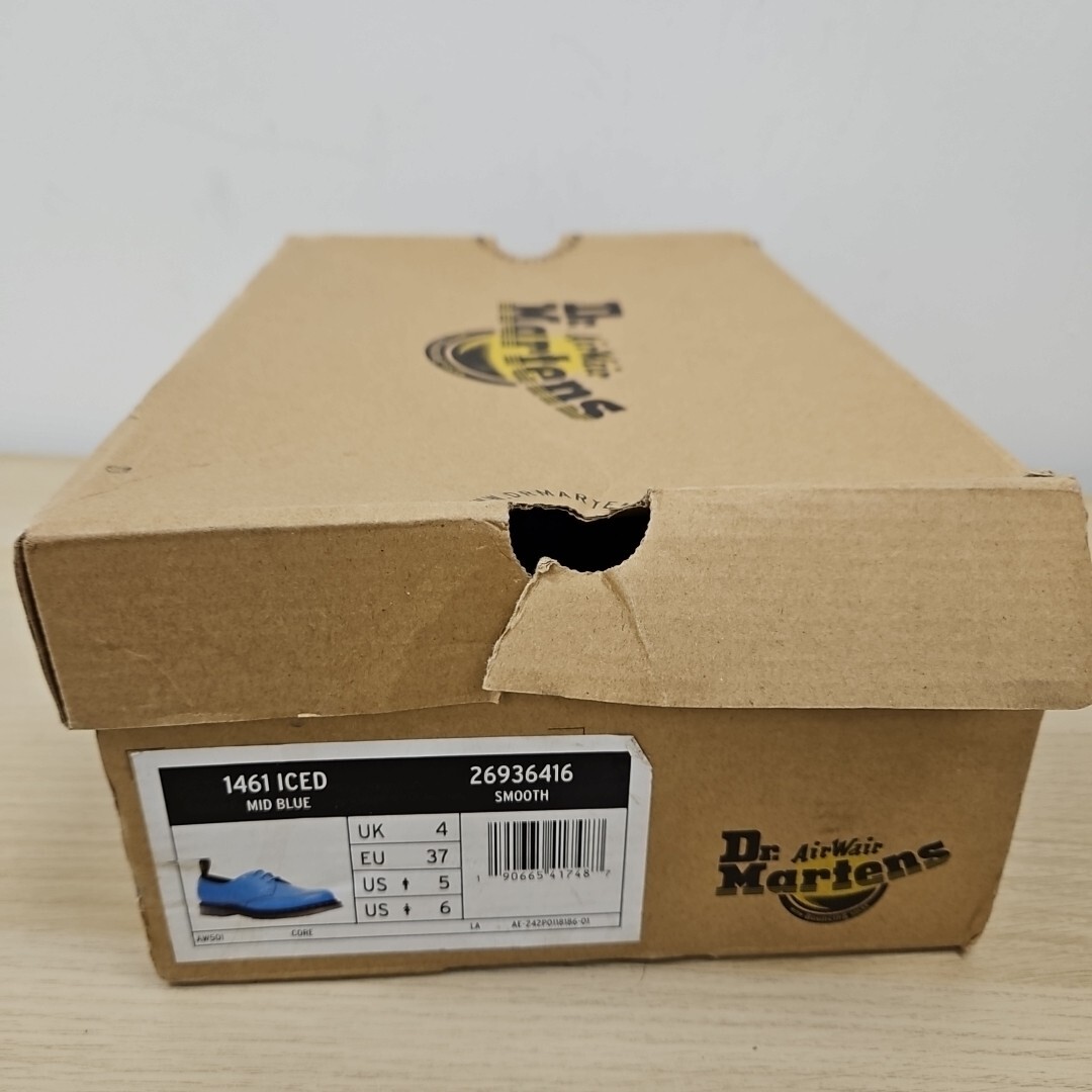 Dr Martens 1461 Iced Mid Blue Smooth Leather Oxford Shoes Uk 4 Eu
