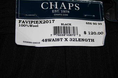 NWT CHAPS Flat front Dress pants 4 pocket zipper Black Tan Navy Gray Wool Poly - Picture 20 of 24