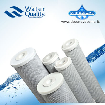 4 Filtri Acqua A Carbone Attivo Post-Filtro In-Line T33 Da 5 Micron Per Osmosi Inversa - Sotto Lavello