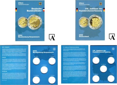 Leuchtturm Münzkarte Paulskirchenverfassung +  Mecklenburg Vorpommern 2024 Beide