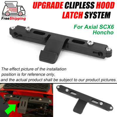 For Axial SCX6 Honcho Clipless Hood Latch System Upgrade Engine Hood Latch Kit