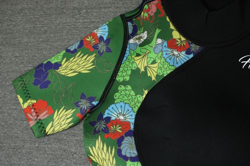 Hevto Mercury 1 Shorty Wetsuit Women's XS Black Green Flowers Hawaiian Neoprene - Picture 14 of 22