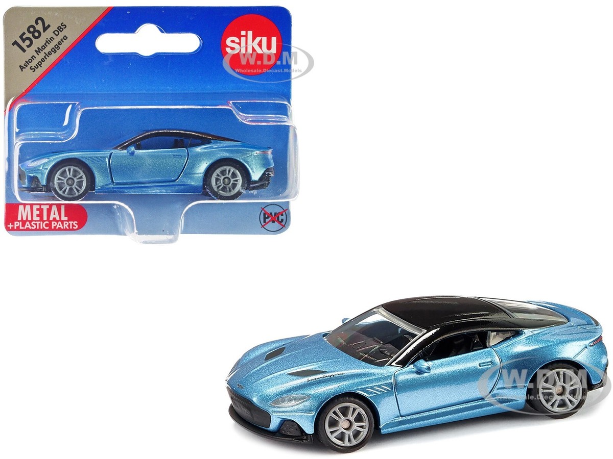 ASTON MARTIN DBS SUPERLEGGERA BLUE DIECAST MODEL CAR BY SIKU 1582