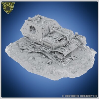 Wrecked Elefant - Ferdinand - Panzerjäger Tiger (P) 28mm 15mm 20mm bolt action