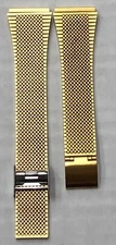 Unbranded Gold plated Stainless Steel Metal Watch Band 20mm #GPM1