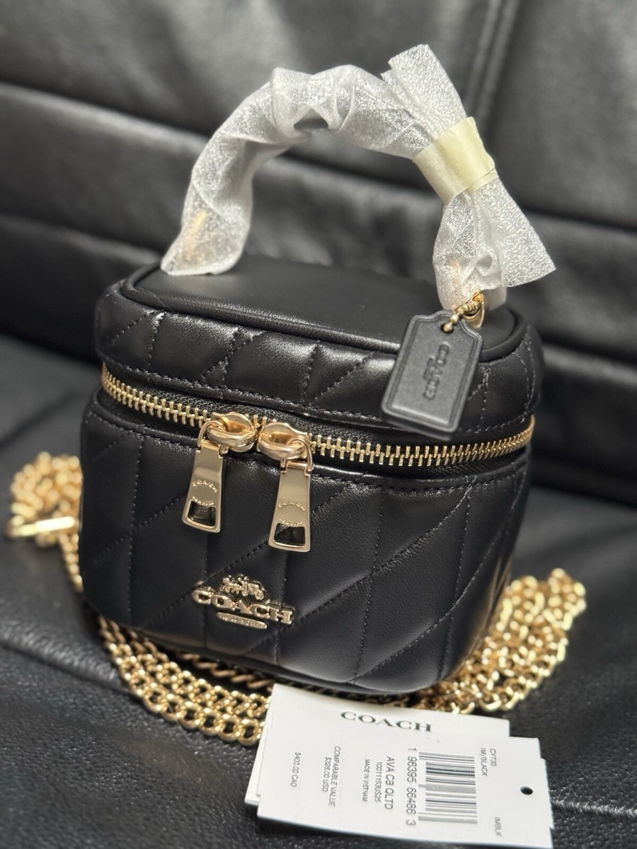 COACH Ava Crossbody Bag With Quilting Gold/Black CY730 - NWT