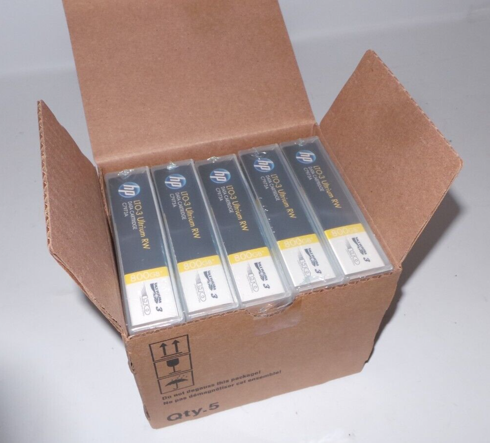 5 X HP LTO 3 Ultrium 800gb Data Cartridge C7973A for sale online eBay