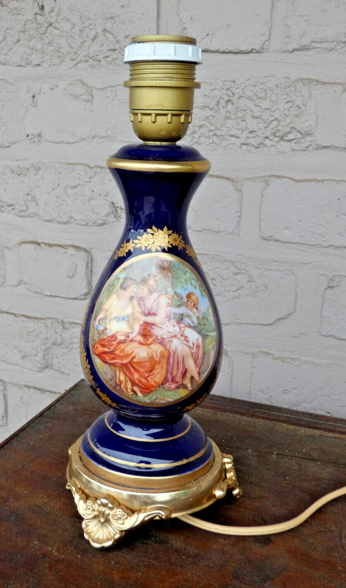 Cobalt blue ceramic table lamps deals