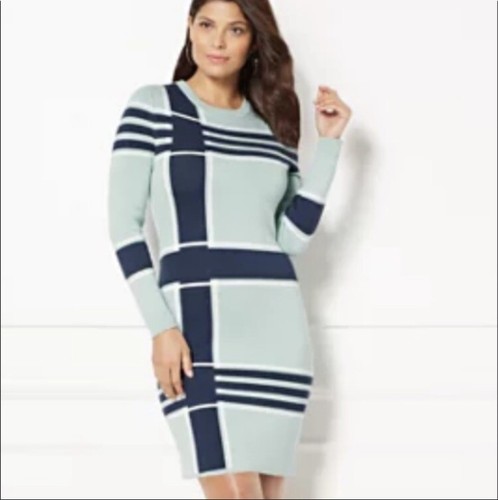 New York \u0026 Company Plaid Sweater Dress 