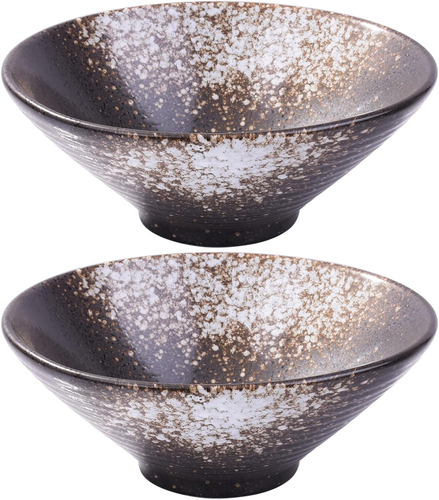 32 Oz Large Ceramic Ramen Bowl Set of 2 Japanese Porcelain Noodle Bowls for Pho - Picture 11 of 12