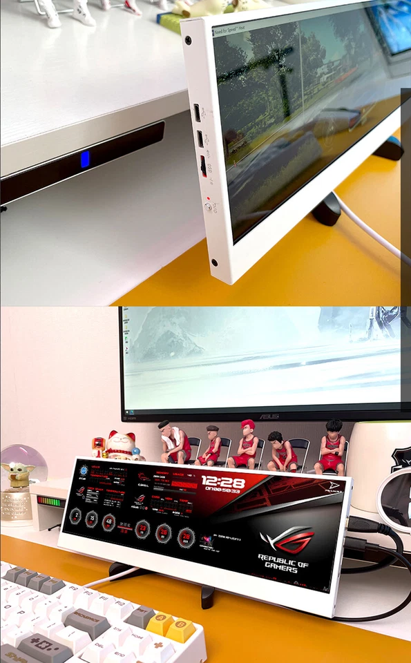 14 Inch 4k 3840x1100 USB C Portable Monitor Touch Screen IPS LCD AIDA64 PC - Image 4 of 4