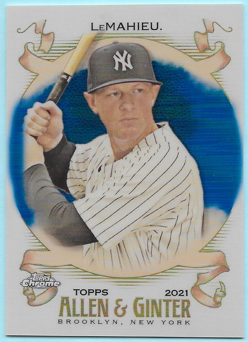 2021 Topps Allen & Ginter Chrome - Mike Moustakas #37 Blue