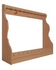 Pine Wooden Locking Vertical Gun Rack 8 Place Rifle Shotgun Storage Display