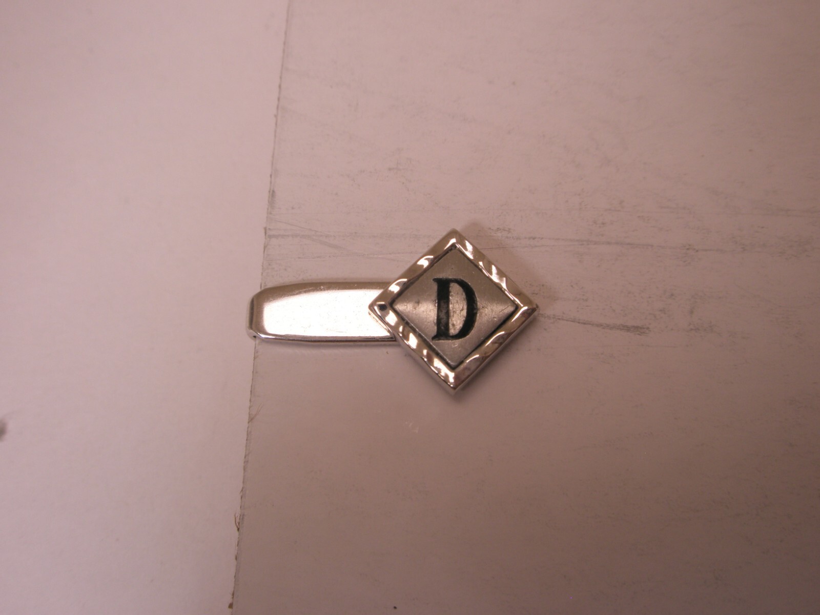 D Monogram Initials Letter Vintage TINY SMALL Tie… - image 1