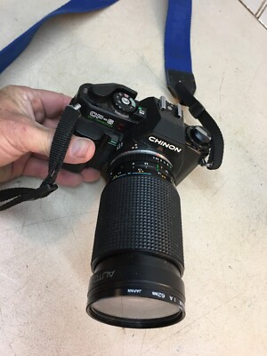Chinon CP-6 35mm Film Camera with Extra 35-200mm Lens, Thick Strap