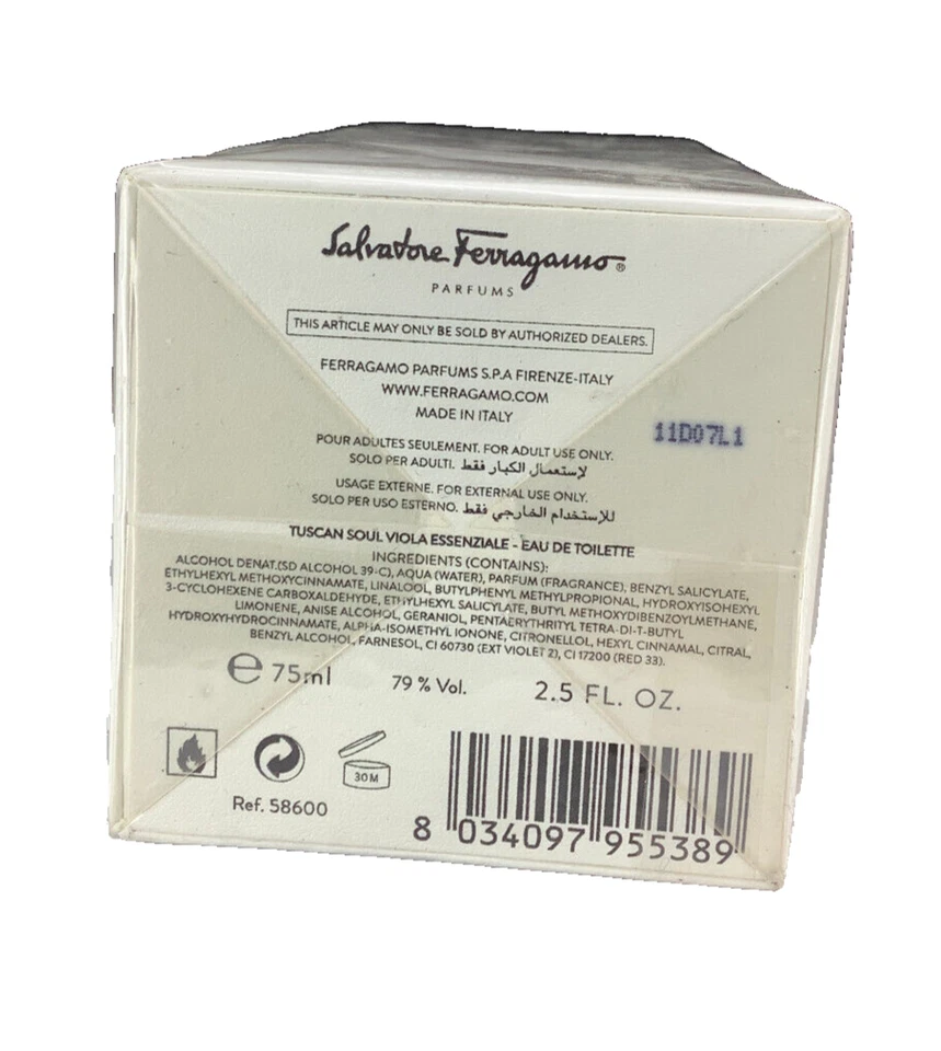 Tuscana Soul Viola Essenziale de Salvatore Ferragamo Eau De Toilette Spray 2,5 OZ Foto 3 de 4