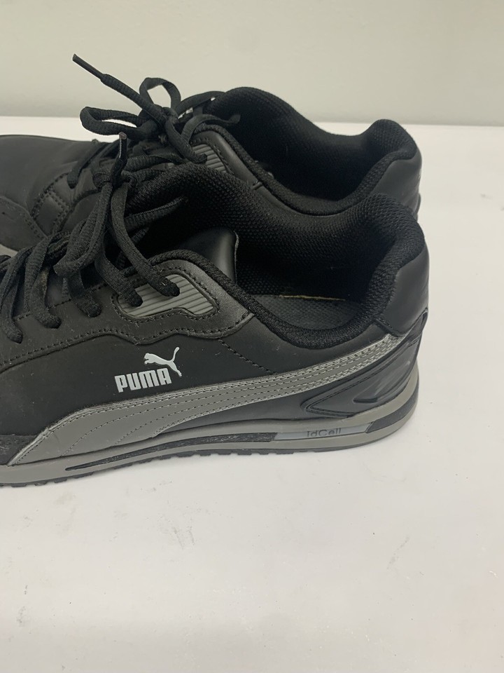 Puma Composite Toe Slip Resistant Black Leather Low Size 12 eBay