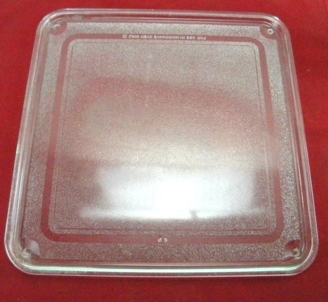 Clear Glass Microwave Replacement Plate (05) 13 5/8 "x 13 x 5/8" (V6