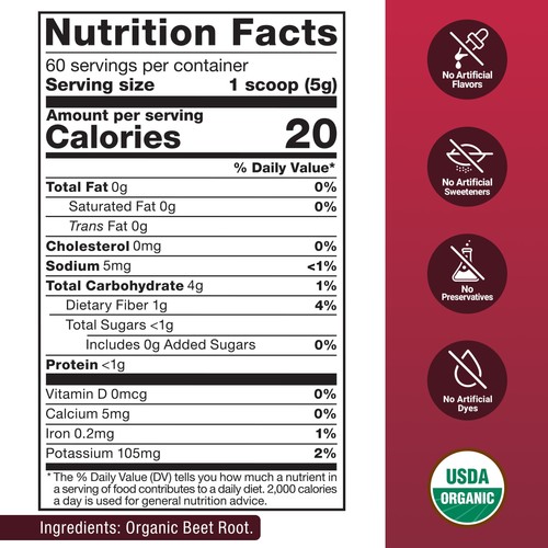 new Force Factor Total Beets Organic Powder–Unflavored, Circulation, 60 Servings - Picture 11 of 12