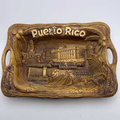 Puerto Rico Vintage Resin SOUVENIR TRAY. Great Condition | eBay