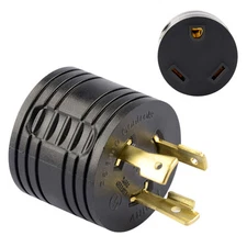 Generator Adapter Plug 3 Prong to RV 30 Amp, NEMA L5-30P to NEMA TT-30R Locki...