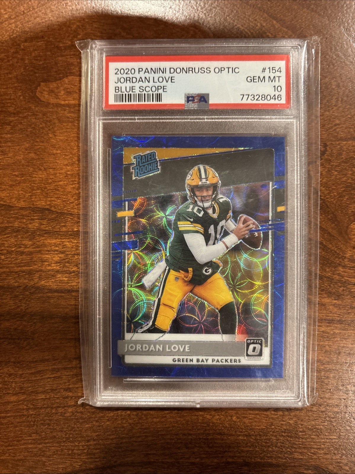2020 Panini Donruss Optic Rated Rookies Jordan Love #154 Blue Scope Prizm (RC)
